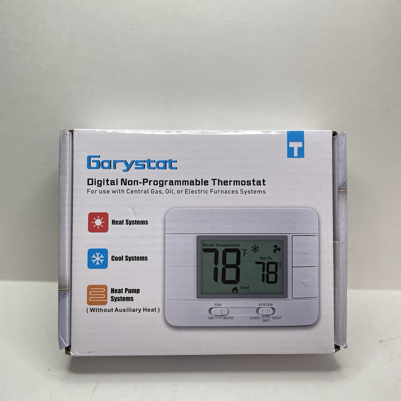 NEW GARYSTAT G711 Digital Non-Programmable Thermostats Home 2 Heat 2 Cool