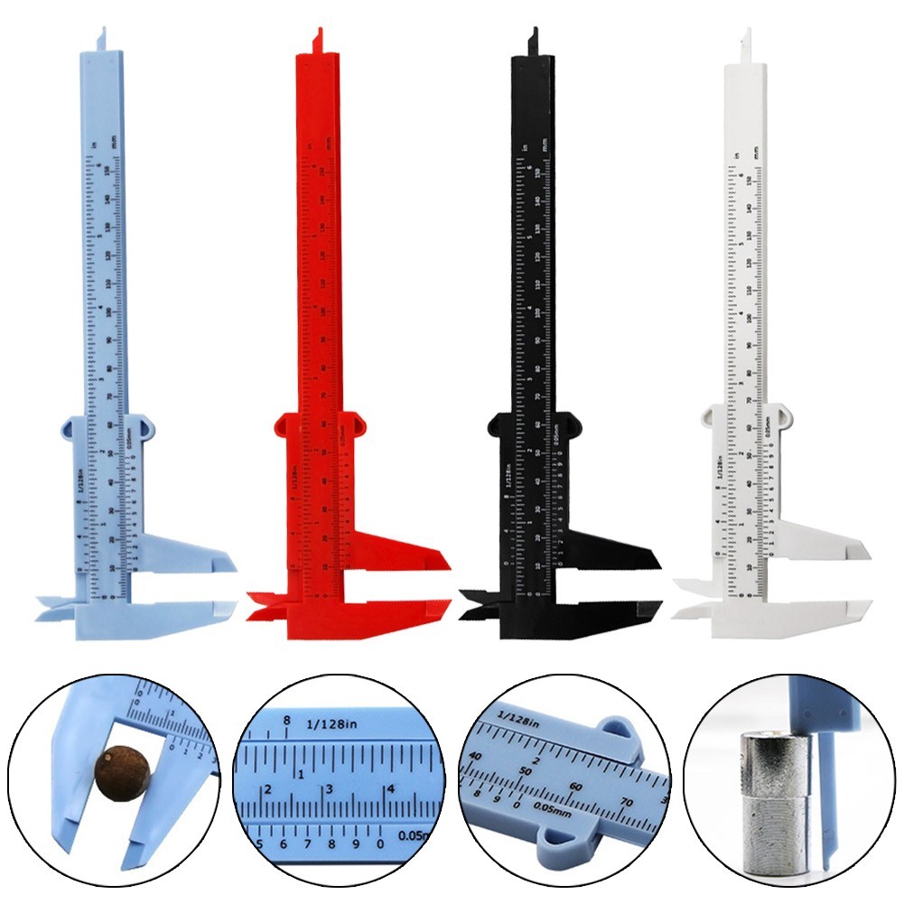 0-150mm?Vernier Calipers Double Rule Scale Plastic Depth Height Measure Tool