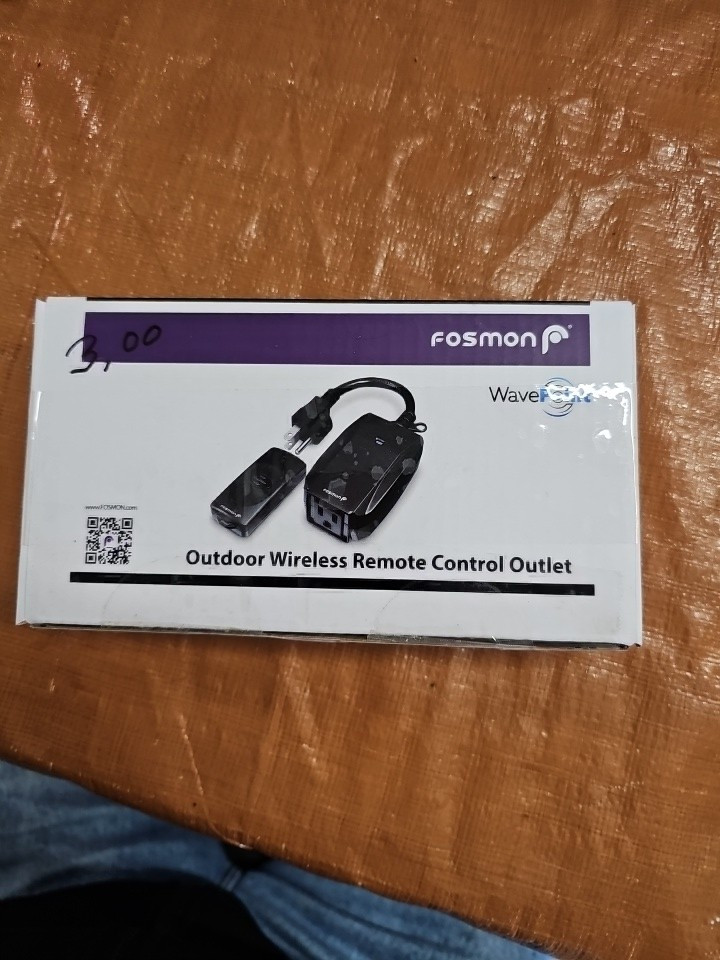 Fosmon C-10683 Wireless Remote Control Outdoor Electrical Outlet Switch