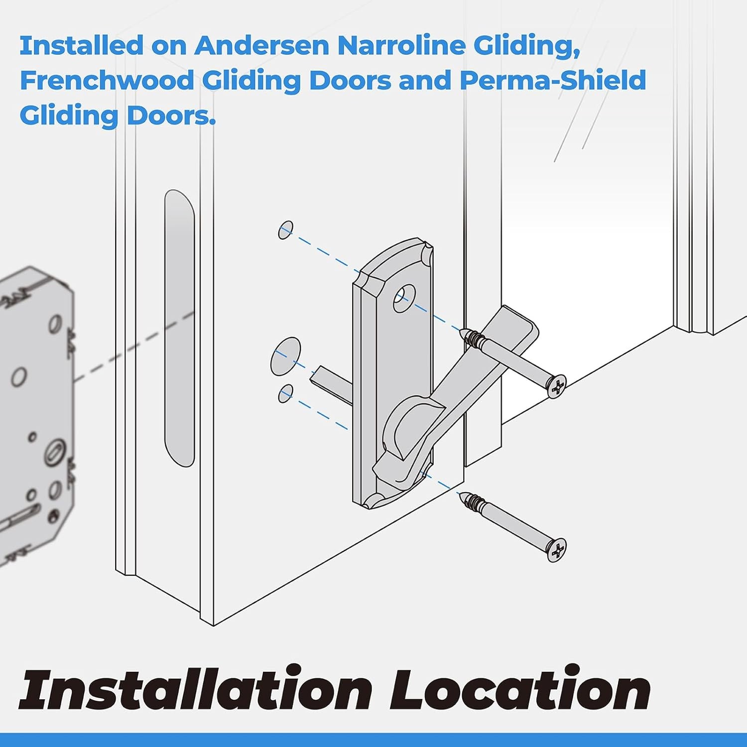 Replacement Andersen Gliding Door Thumb Latch Compatible with Andersen Sliding
