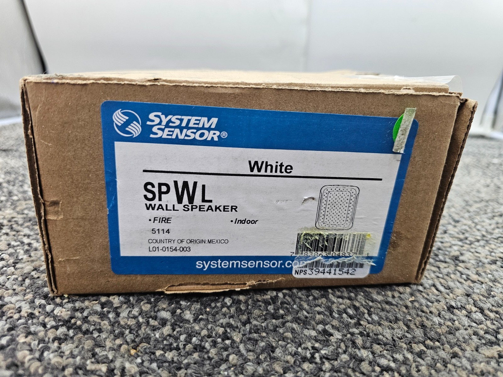 System Sensor L01-0154-003 SPWL Fire Wall Speaker White