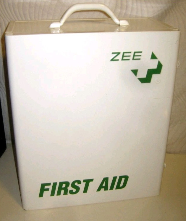 ZEE Medical FIRST AID KIT Emergency Metal Wall Mount Travel Portable Box ~ FULL!