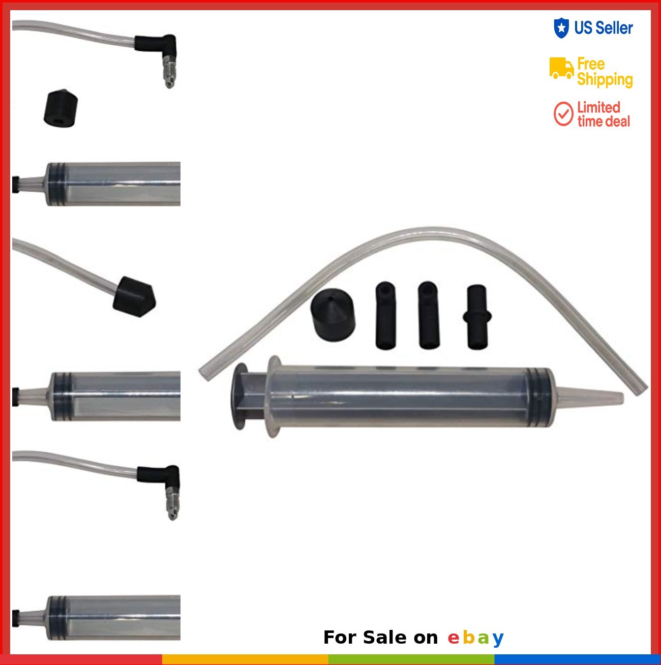 Vacuum Brake Bleeder Kit Master Cylinder Bench Bleed Tool Auto Fluid Suction Gun