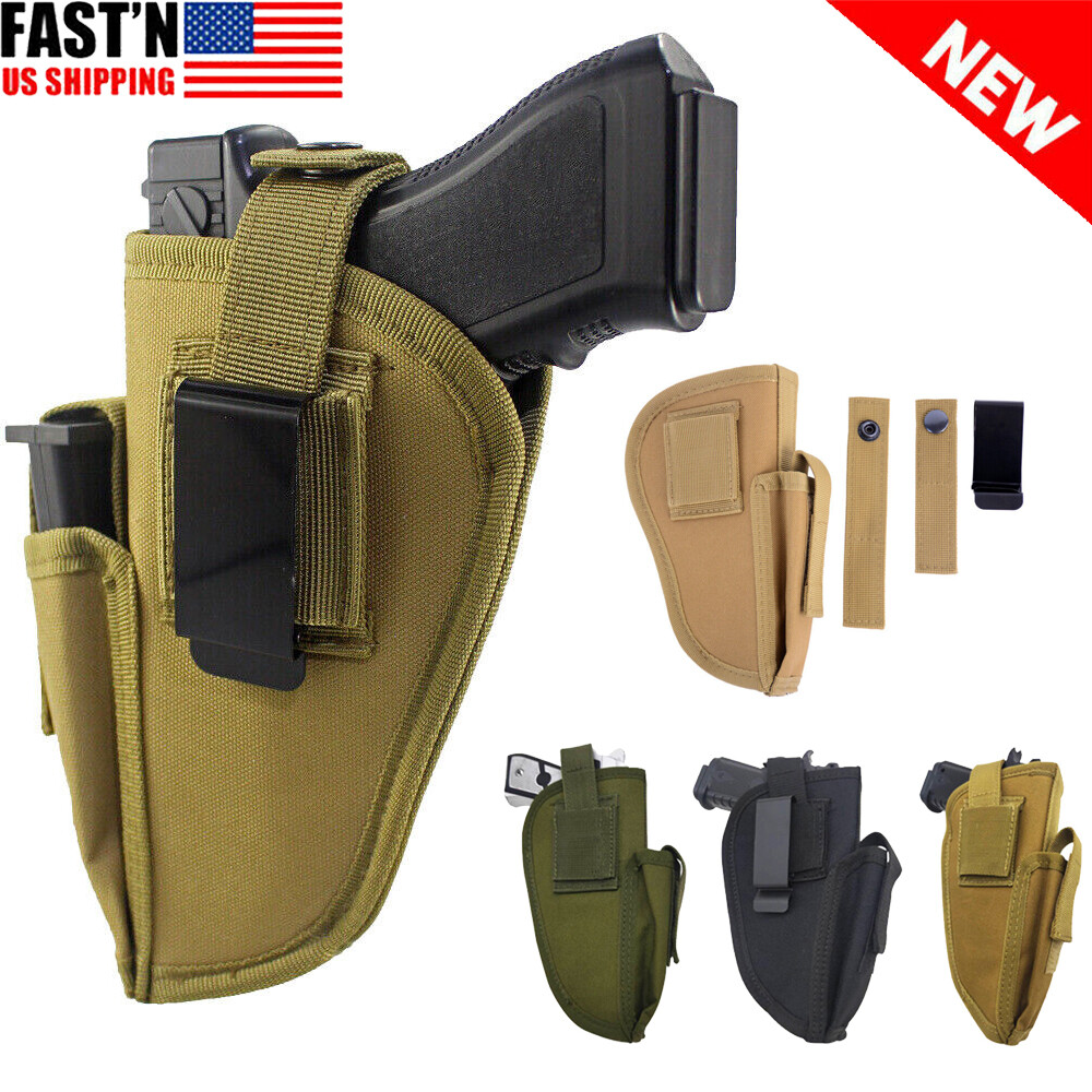 Tactical Molle Waist Pistol Holster Concealed Left/Right hand Gun Holster Pouch