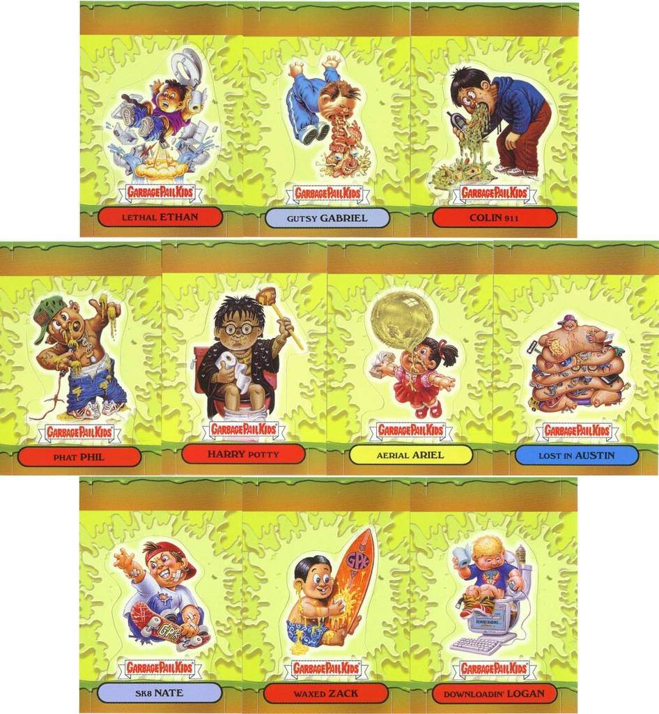 GARBAGE PAIL KIDS ANS3 COMPLETE 10-CARD POP-UP SET 2004 ALL-NEW SERIES 3 foldees