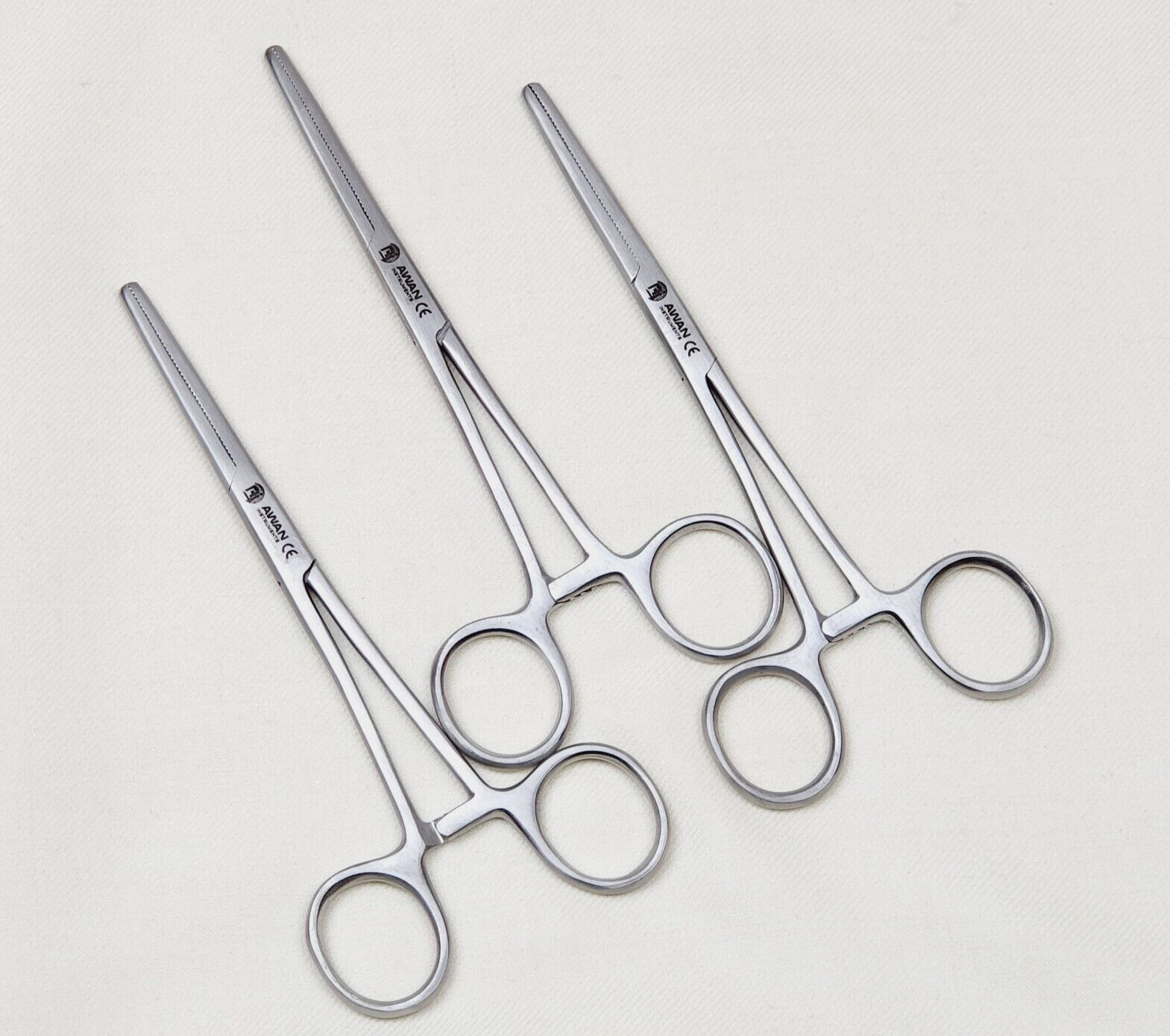 3 PCS Surgical Hemostat Pean Forceps Straight Locking Plier Artery Clamp 6.25"