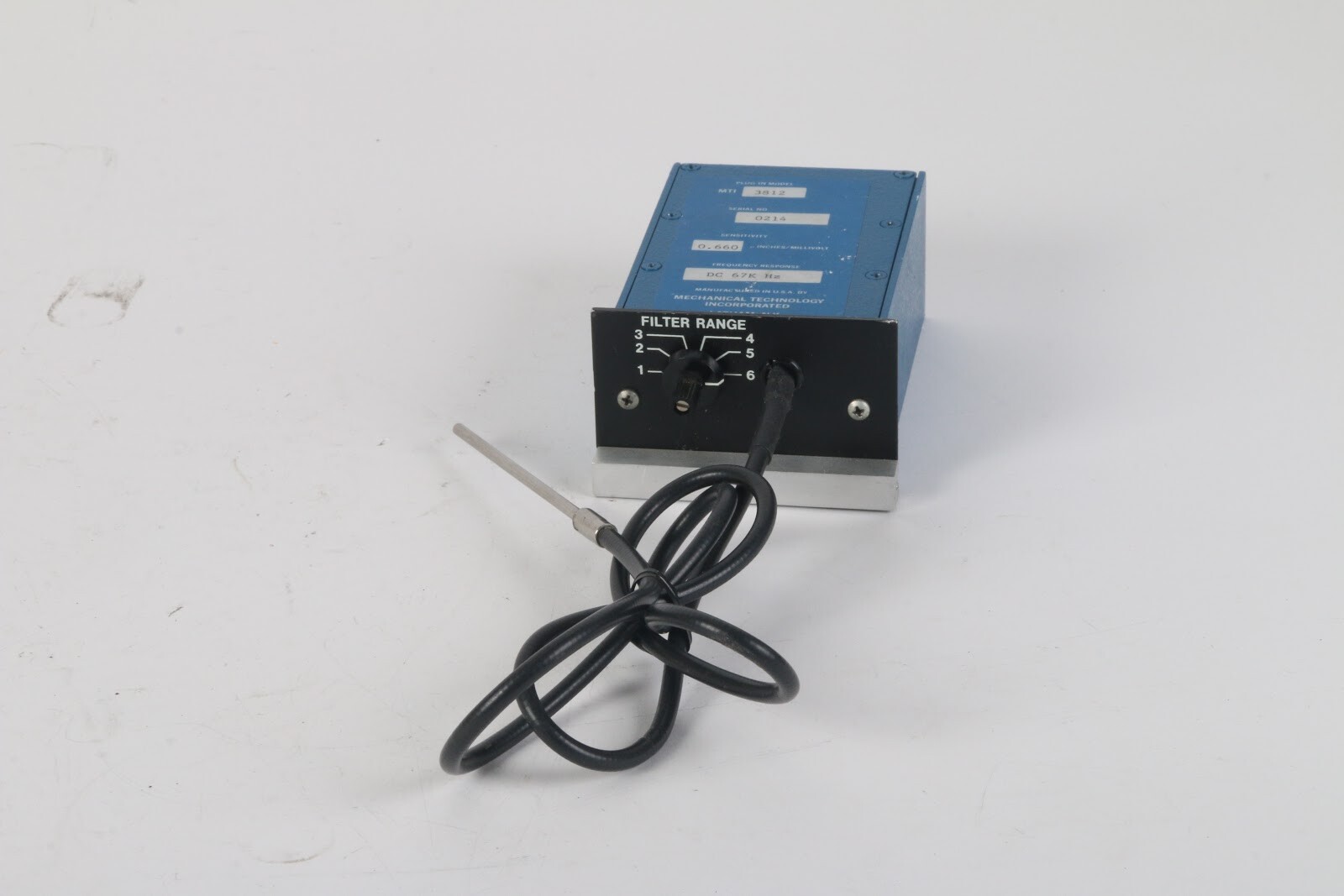Mechanical Technology Incorporated 3812 Frequency Response DC 67K Hz