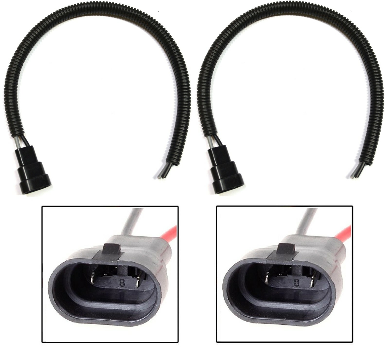 Wire Pigtail Male Extension 9006 HB4 Two Harness Head Light Low Beam Adapter