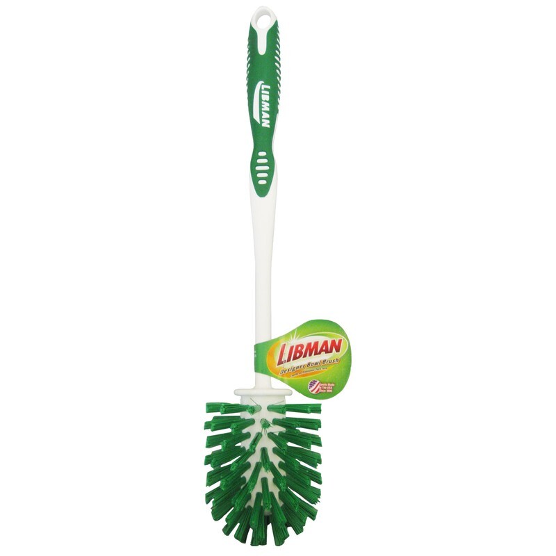 Libman Toilet Bowl Brush 1" W Hard Bristle 14" L Handle Cleaning