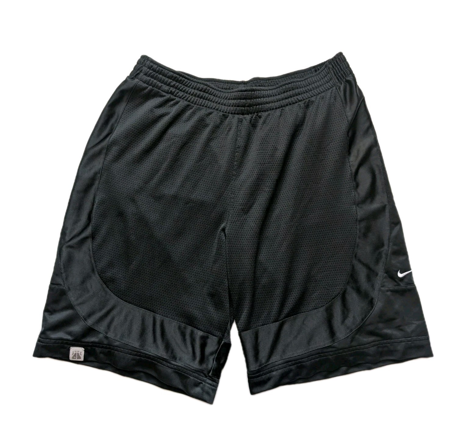 Nike Men's Black Mesh Basketball Shorts M – Y2K Athletic Logo Dazzle
