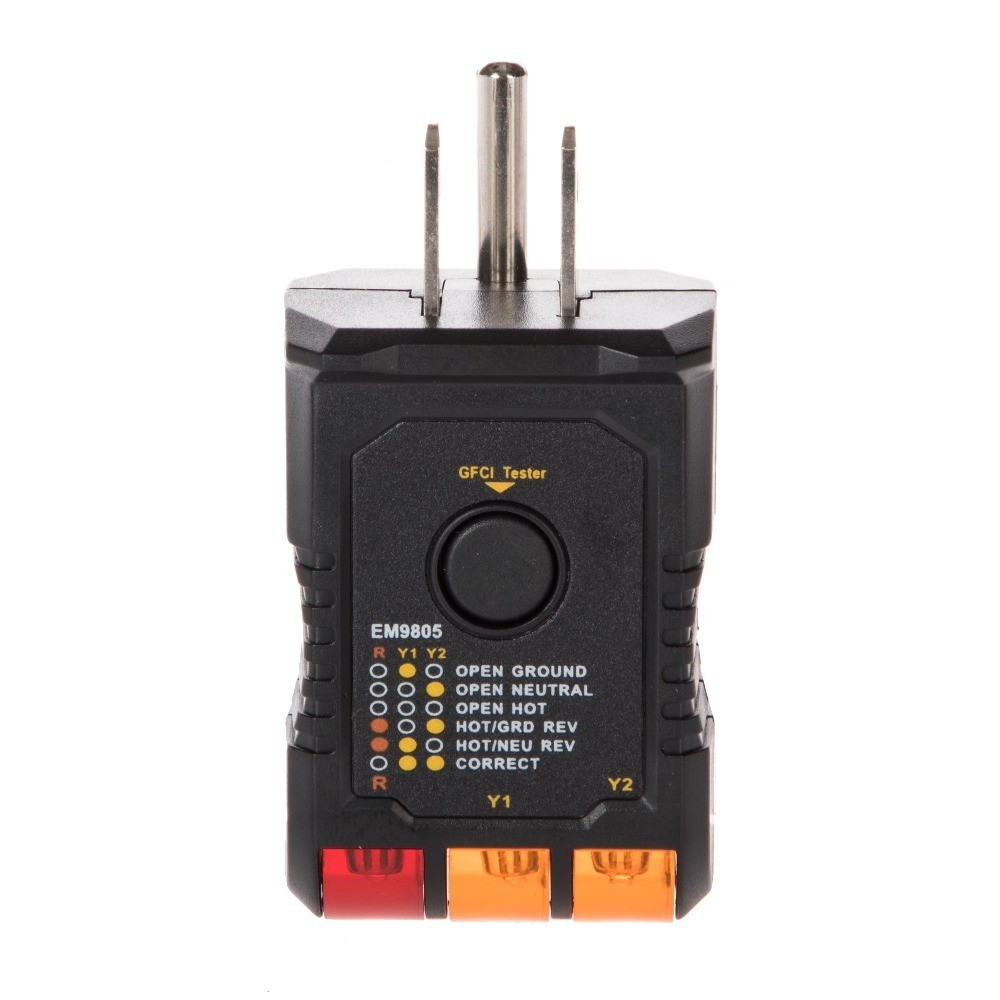GFCI Outlet Receptacle Tester Electrical Plug Tester 125V AC Voltage Detector