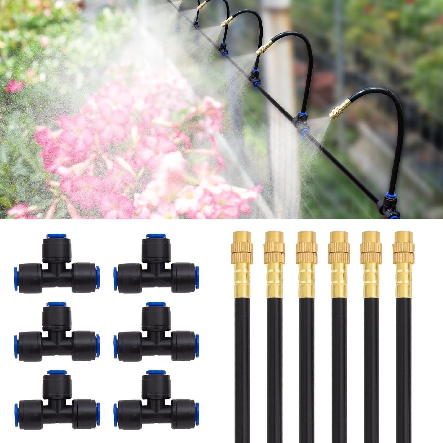 Drip Irrigation Parts ONLY 6pcs of 360° Adjustable Arm Sprayer Copper Nozzles