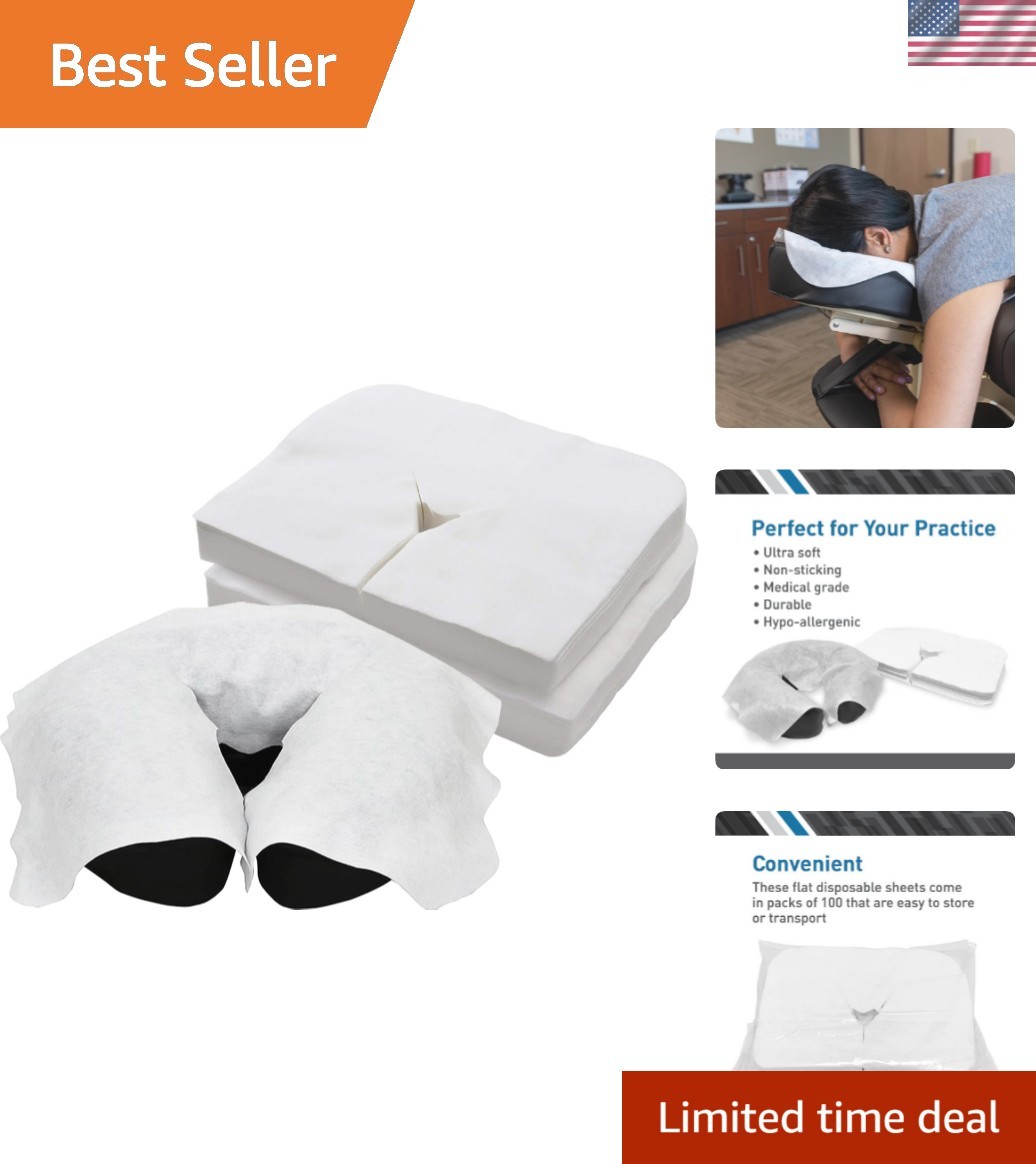 Disposable Face Cradle Covers - 1 Pack of 100 Sheets - Medical-Grade, Ultra S...