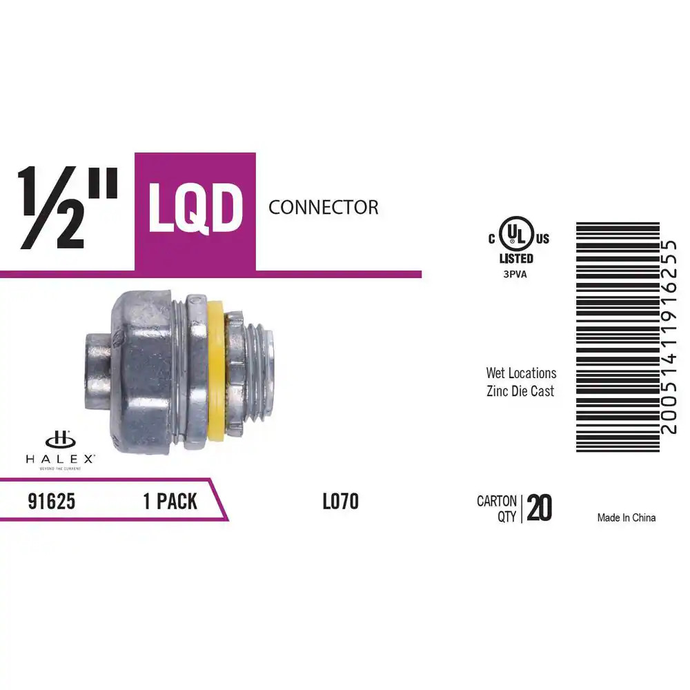 1/2 In. Liquid-Tight Connector