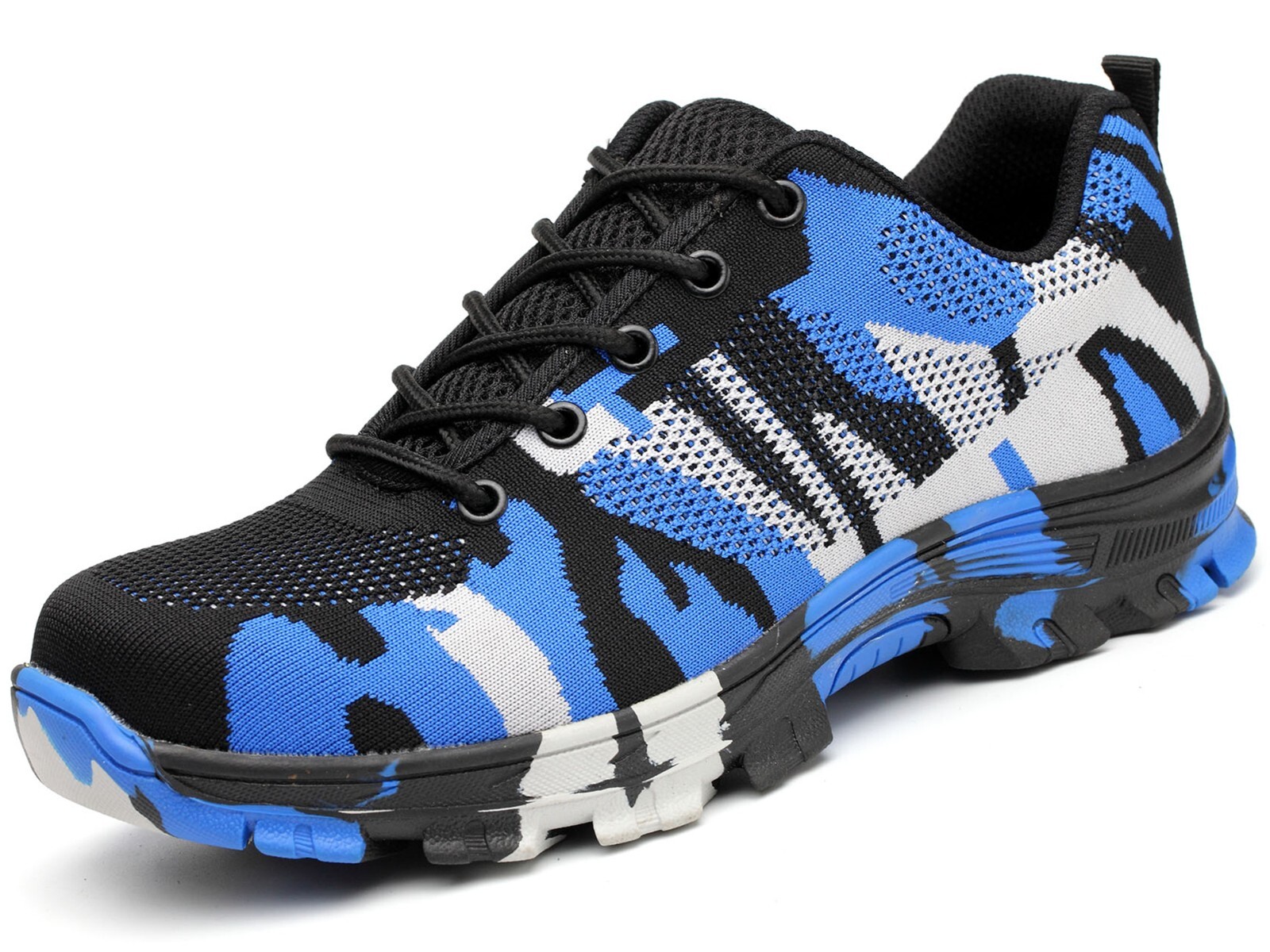 Camouflage Steel Toe Safety Shoes for Men Women Lightweight Work Sneakers Boots