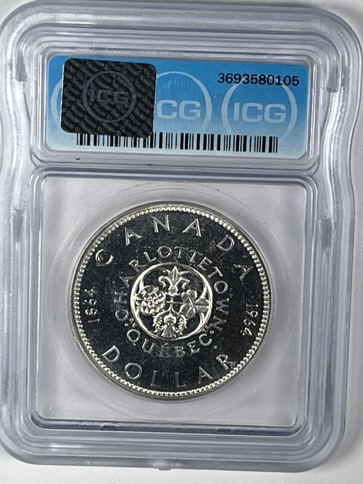 1964 Canada Silver Dollar : ICG PL66