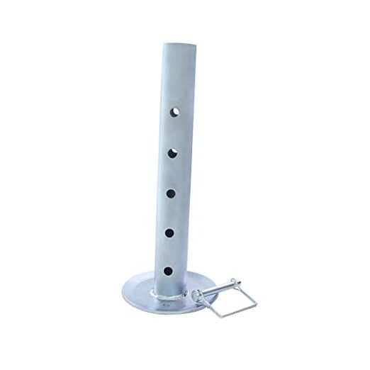 Trailer Jack Drop Leg, Adjustable Jack Foot, Trailer Jack Extension for silver