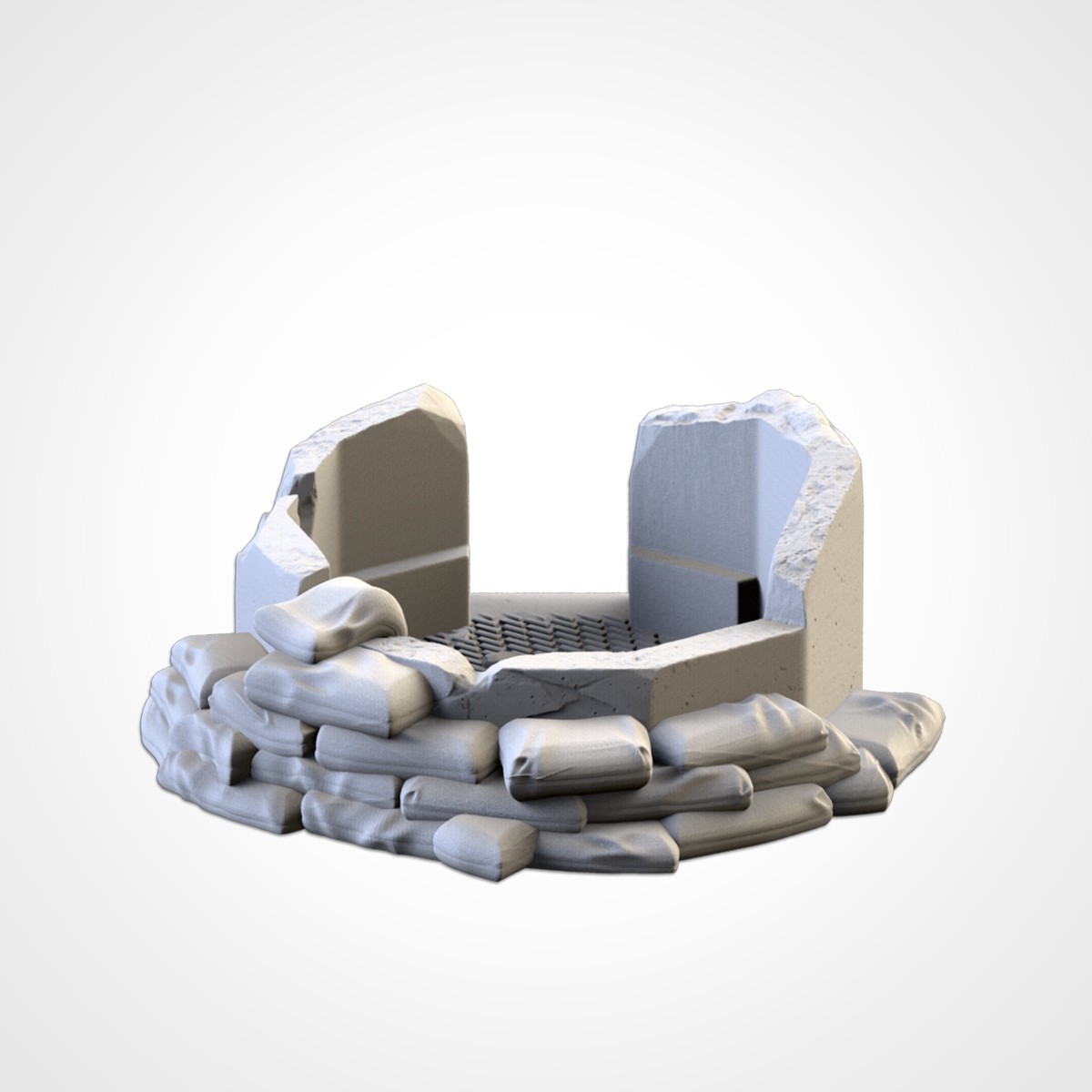 War Bunkers & Obstacles Terrain Set 28mm Sci-fi Wargaming Scenery
