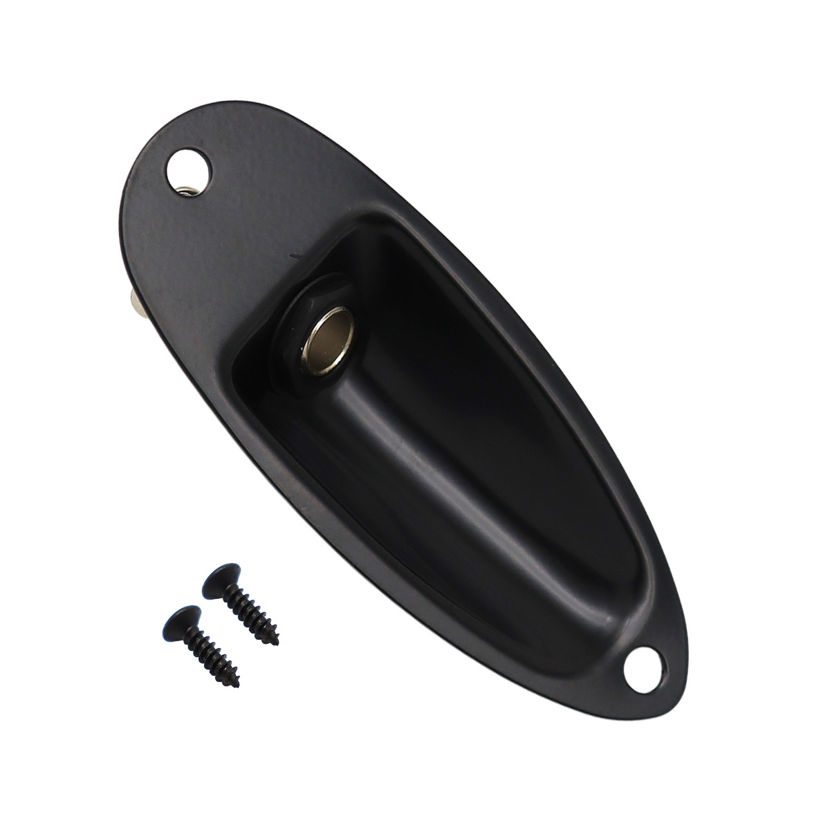 1x Electric Guitar Output Input Jack Plat Socket Boat Style for FD St Sq Black