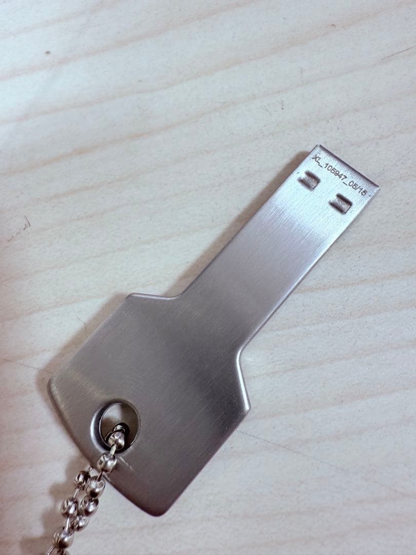 Fendi USB Flash Drive Keychain 3.74GB Silver Karl Lagerfeld Auth