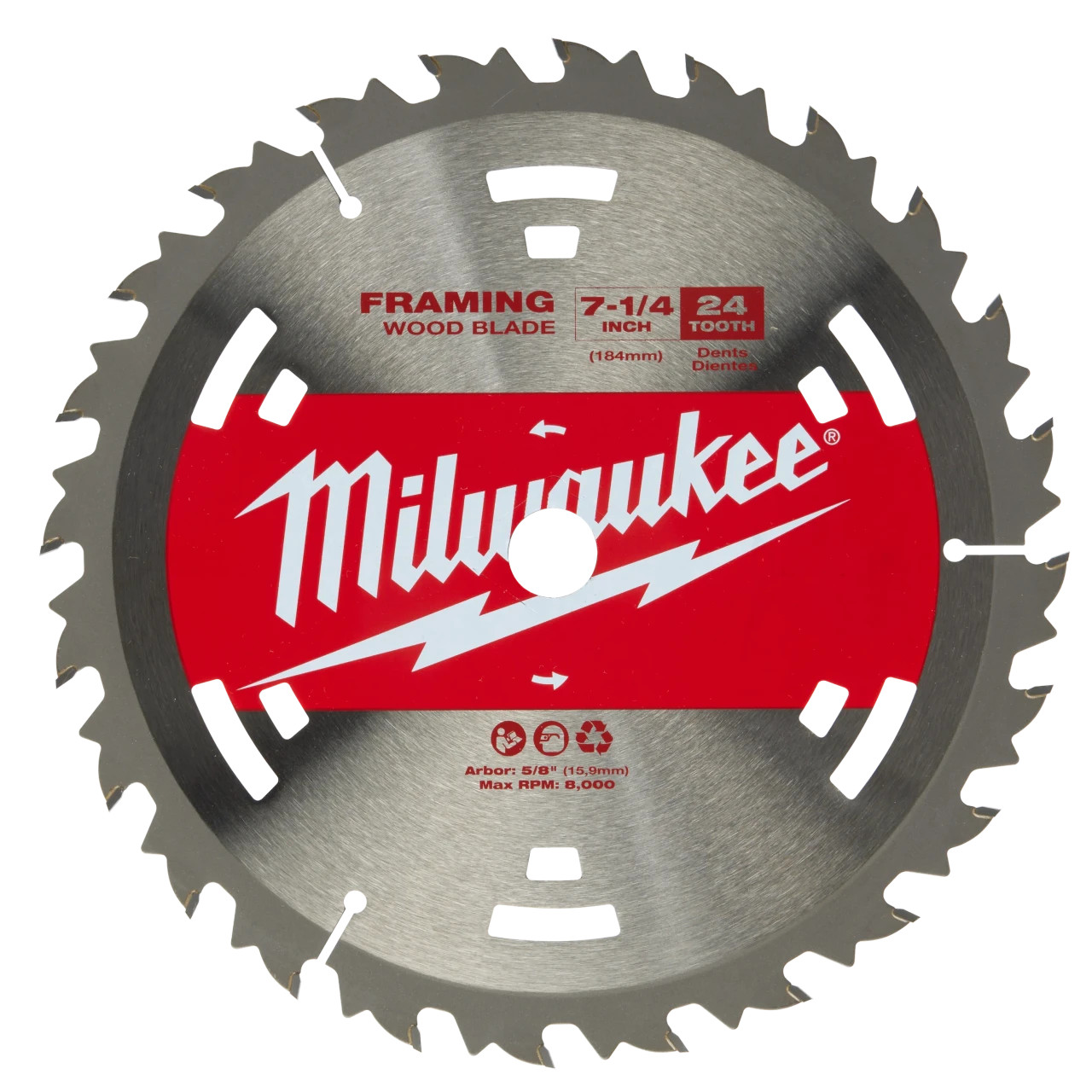 Framing Circular Saw Blades 7-1/4"24T (Single Blade)