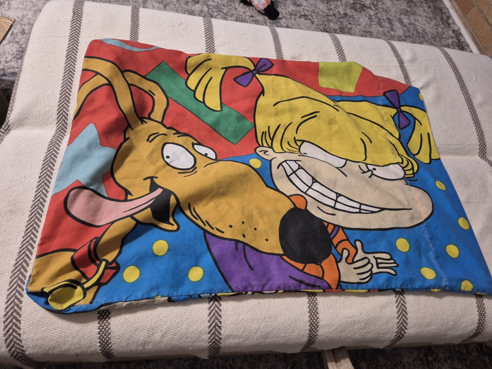 Vintage 1990s Rugrats Pillow case.