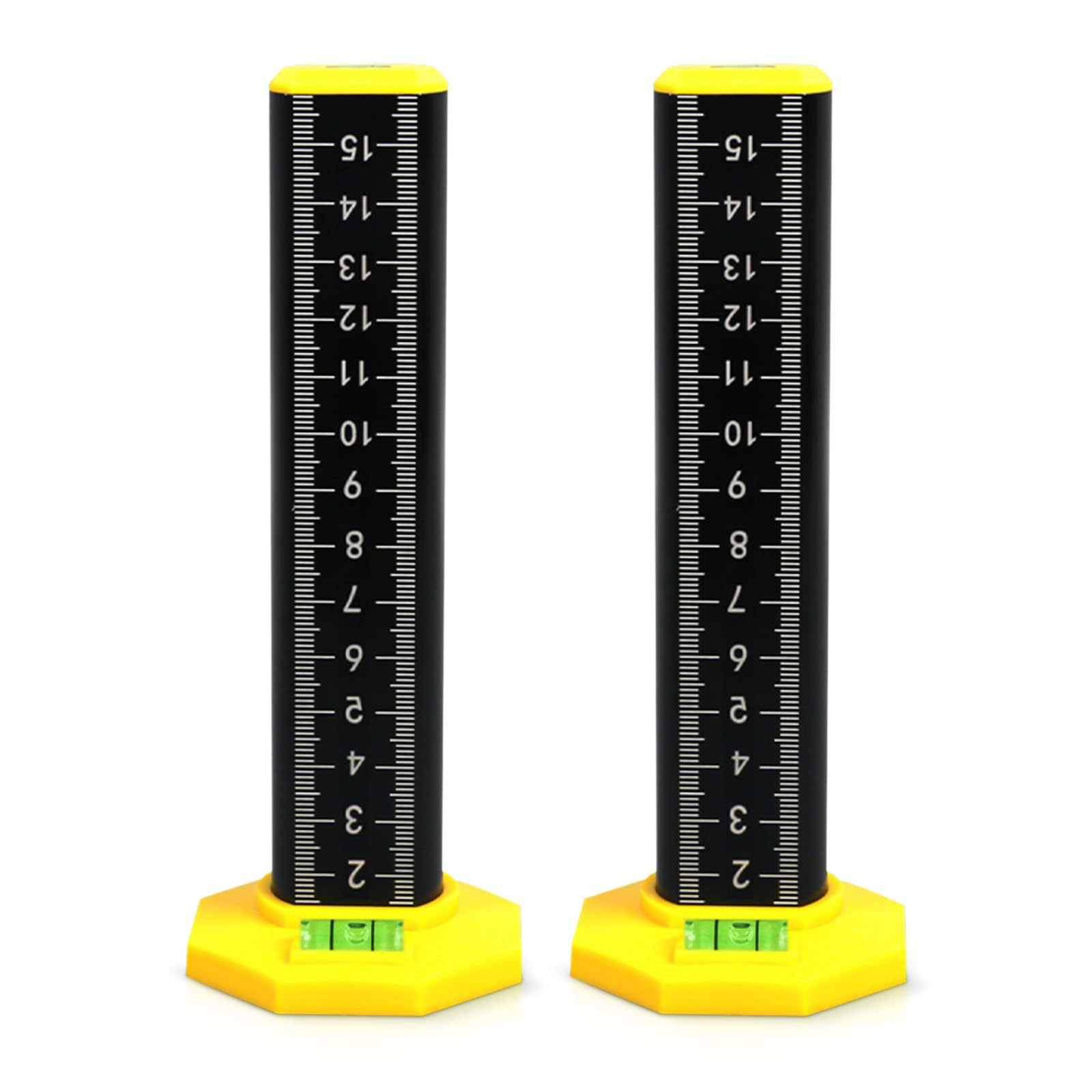 SAMIQU 2Pcs Ceiling and Floor Tile Ruler - Leveling with Magnetic Black