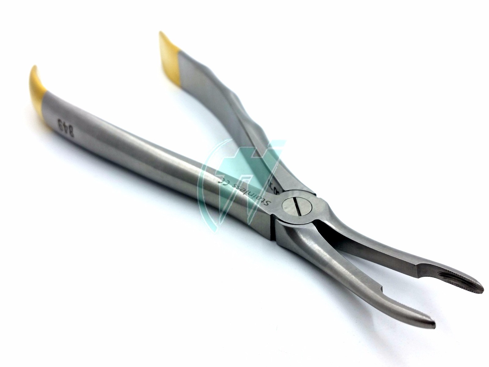 German Stainless Root Tip Dental Extracting Extraction Forceps Curved #44