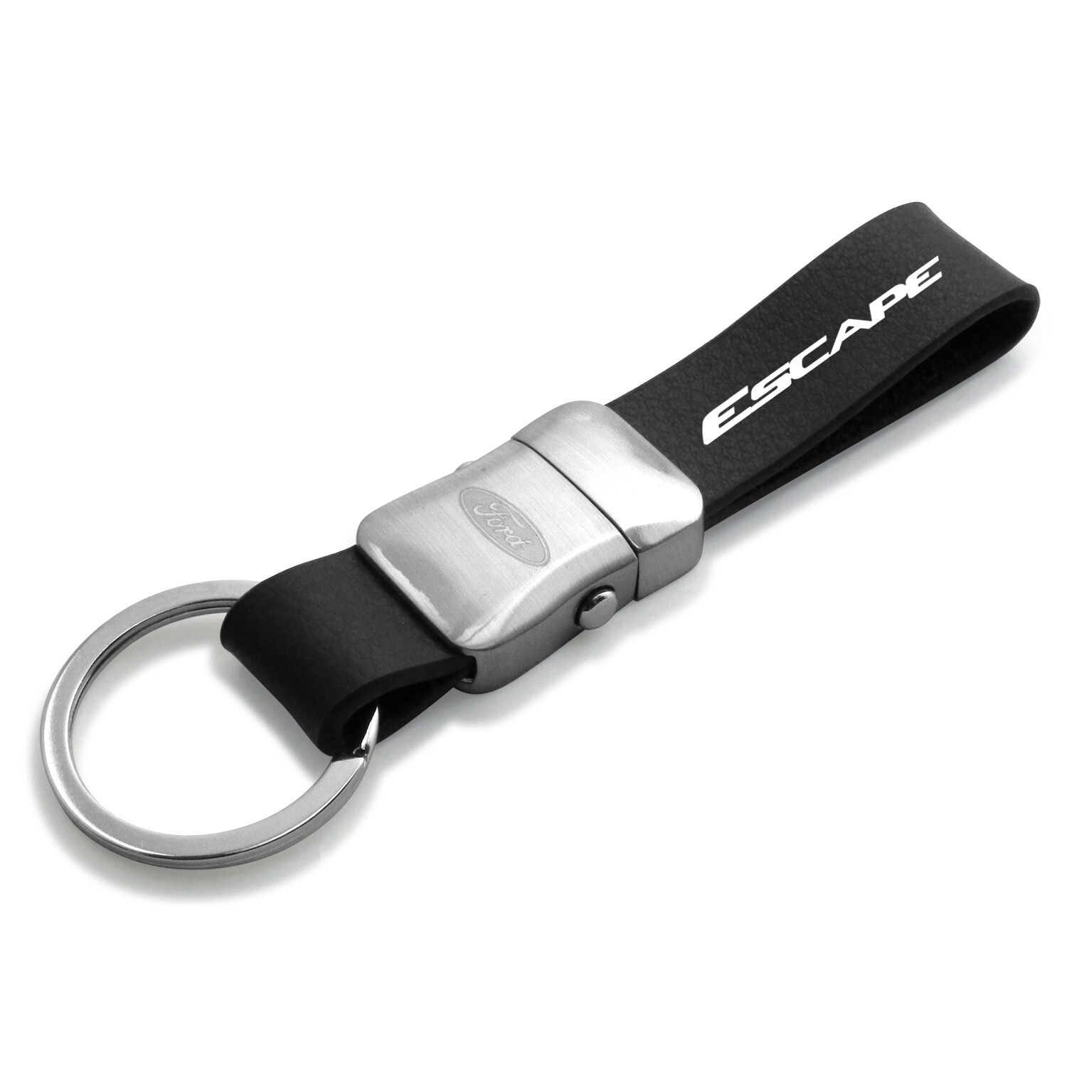 Ford Escape Genuine Black Leather Strap Detachable Key Chain