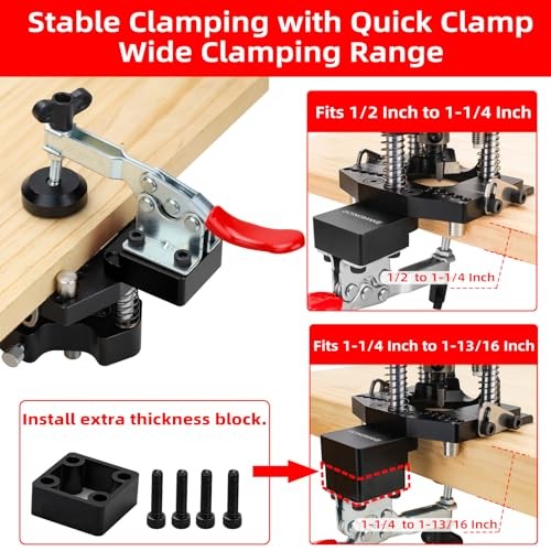 3-Axis Concealed Hinge Jig Ultra with Extra Hinge Screw Hole Guide and Quick