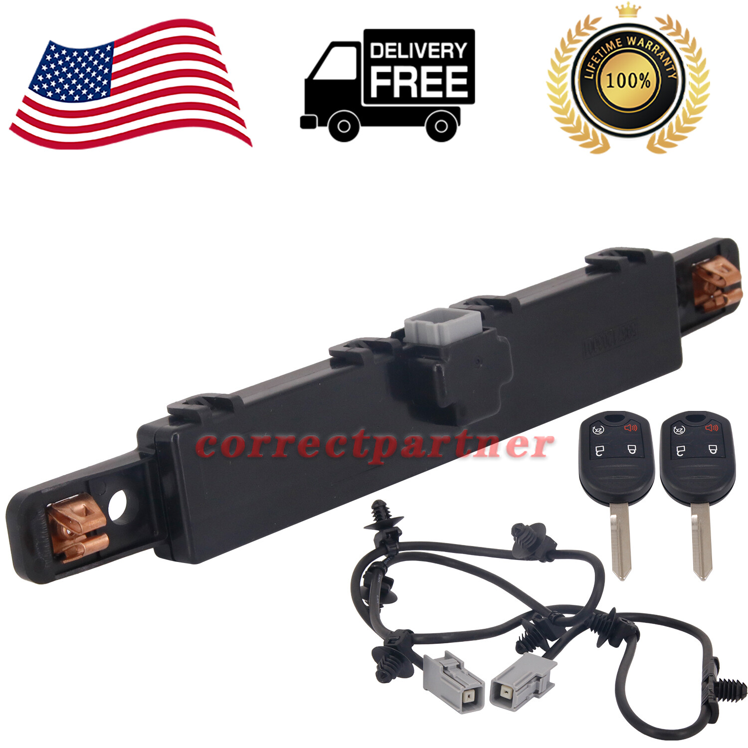 BC3Z19G364A 2 Keys Remote Start Kit For 2011 2012 2013 2014 Ford F-150 Door Lock