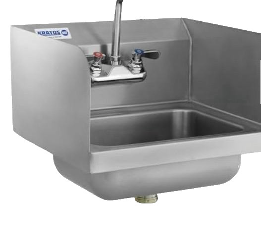 Kratos Commercial Hand Sink with Gooseneck Faucet -kitchen sink.
