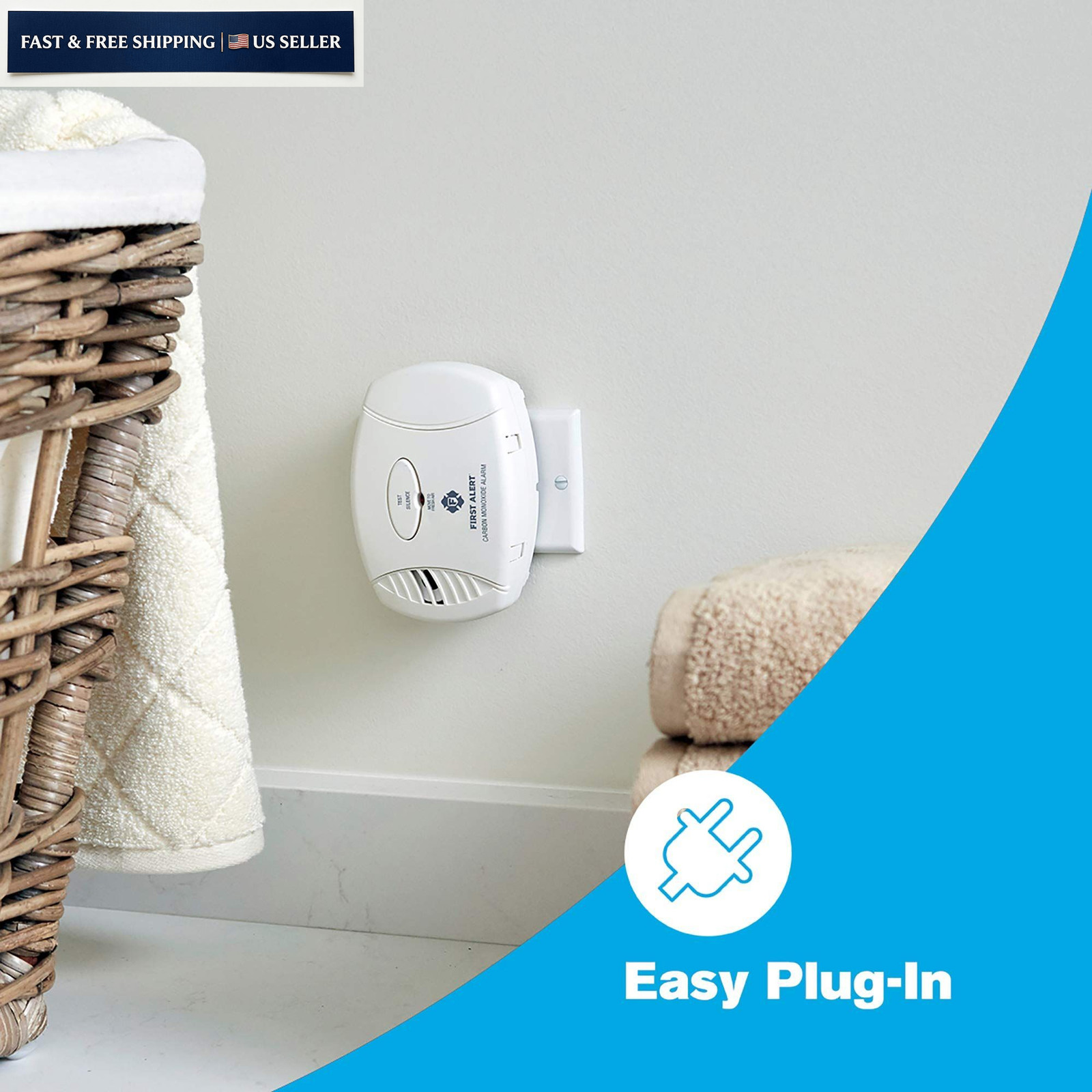 First Alert Plug in Carbon Monoxide Alarm 3-Pack, White