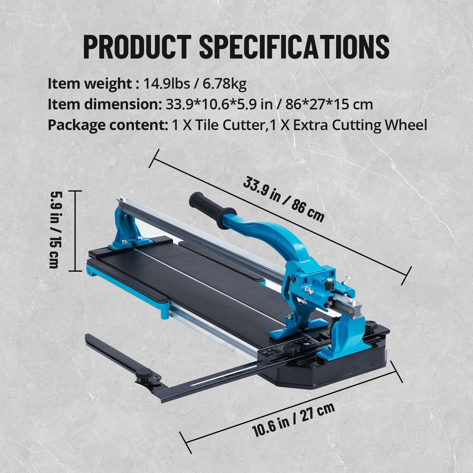24" Manual Tile Cutter Tool ,Porcelain Ceramic Tile Cutter ,Precise Tile Cutter