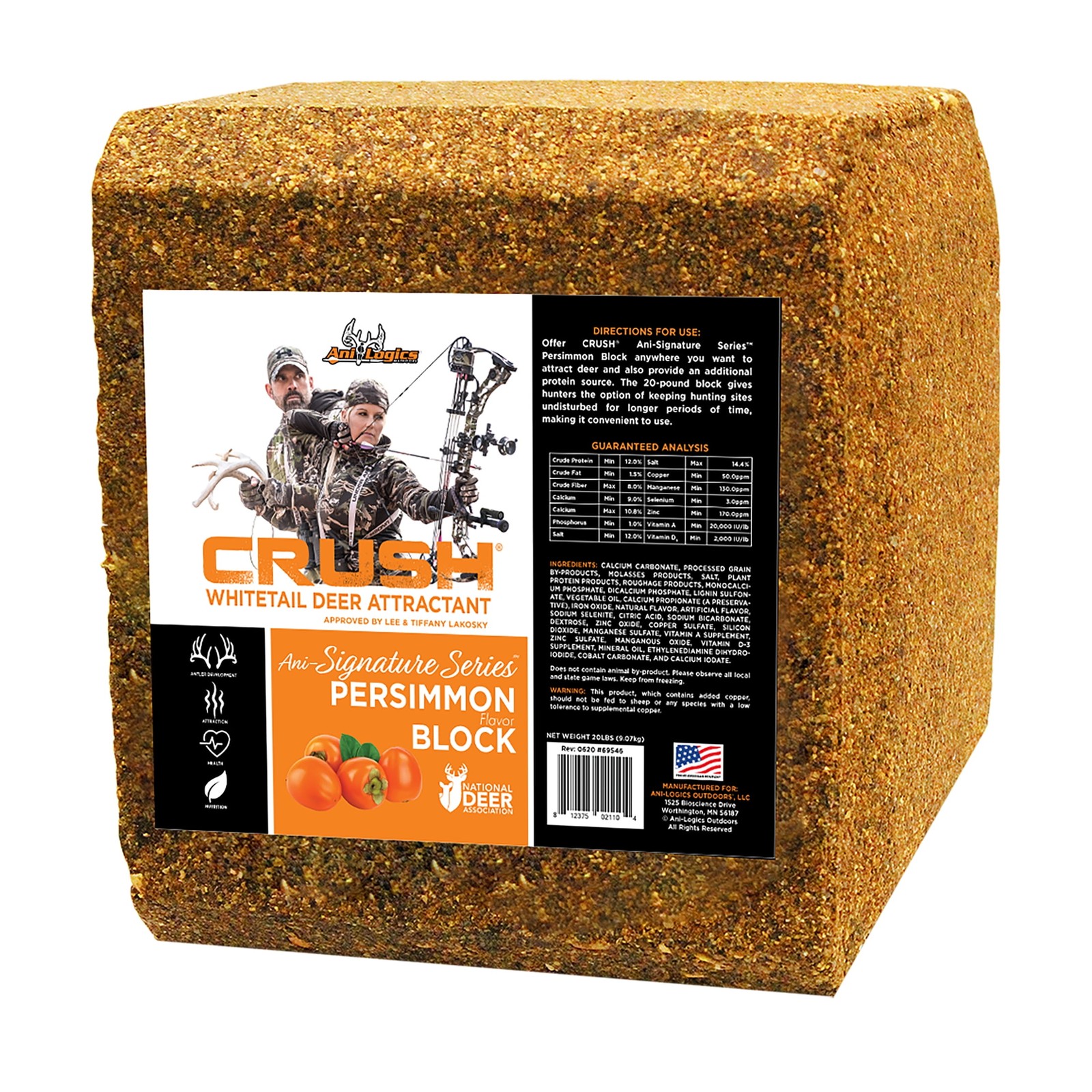Crush Persimmon Whitetail Deer 20 lb Block