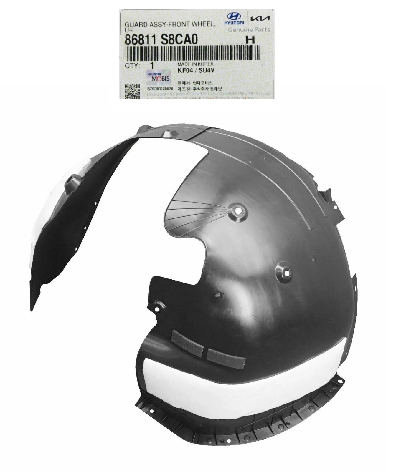 Genuine Front Inner Fender Liner Guard Left Driver Side Palisade 2023-2024-2025