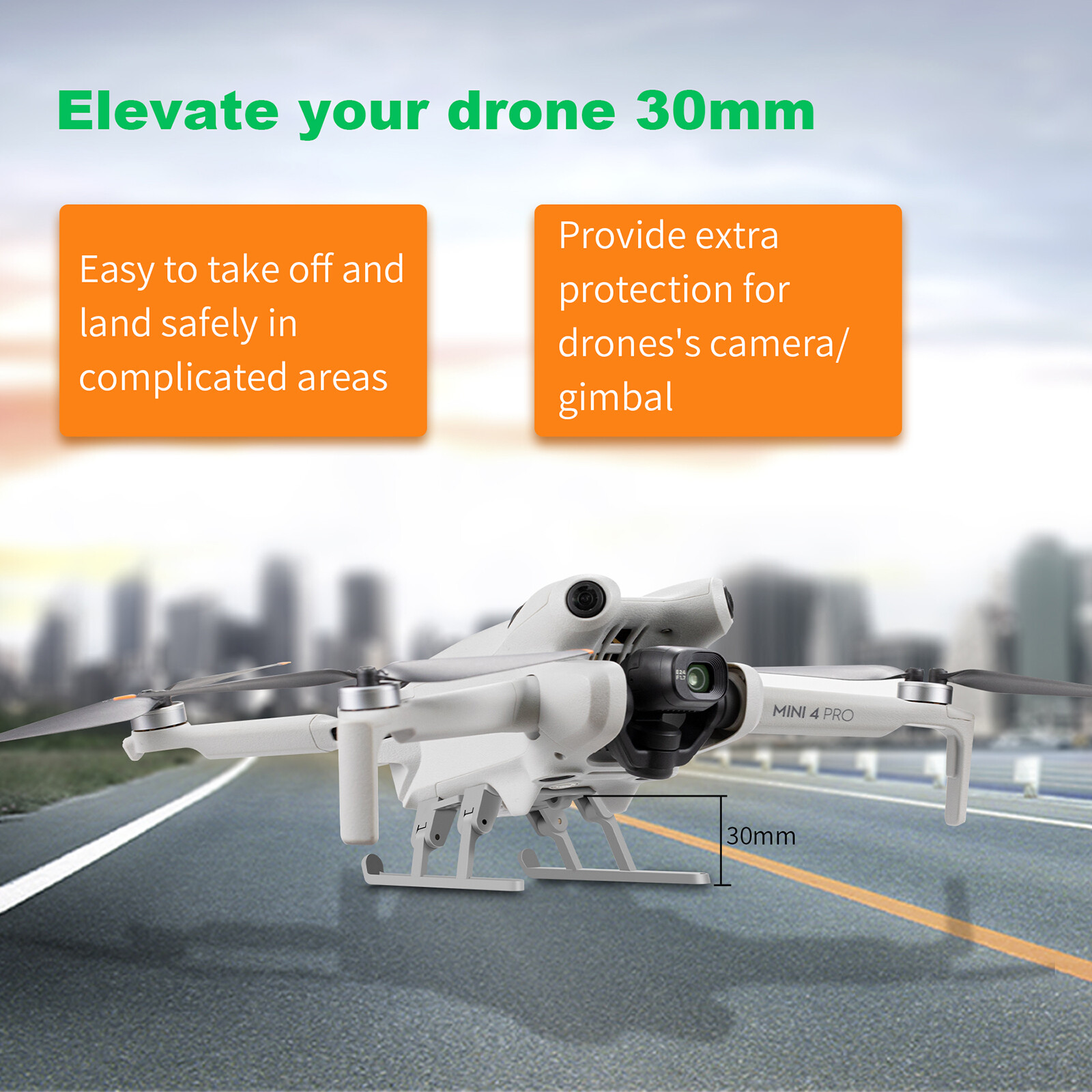 Foldable Heightening Landing Gear Protector For DJI Mini 4 Pro Drone Accessories
