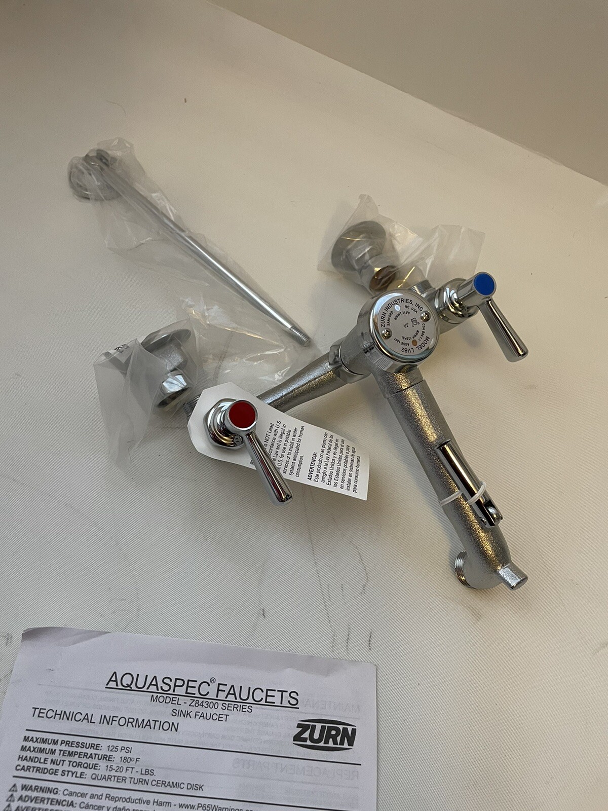 Zurn Z843M1-RC Aquaspec Wall-Mount Service Sink Faucet