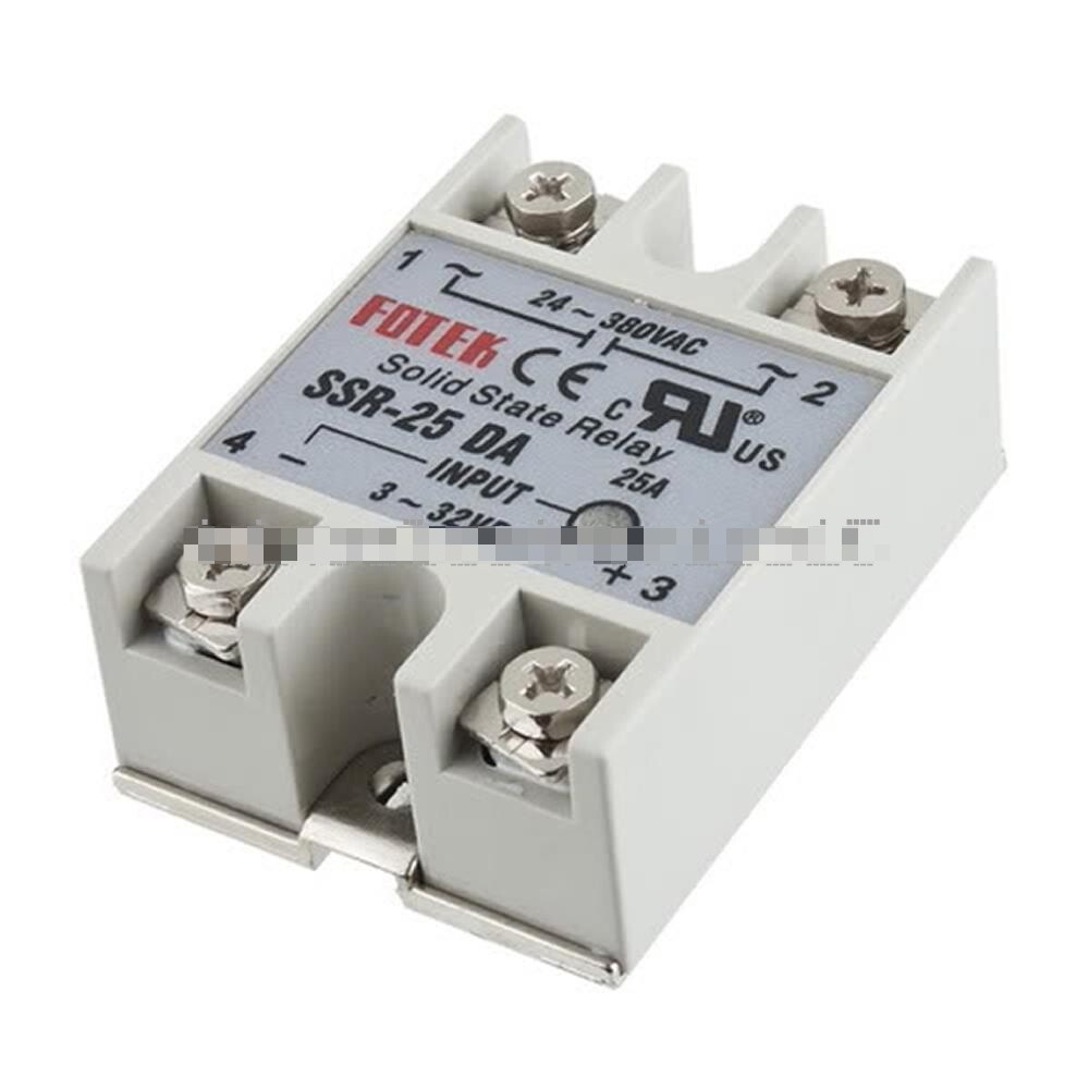 Output 24V-380V 25A SSR-25 DA Solid State Relay For PID Temperature Controller