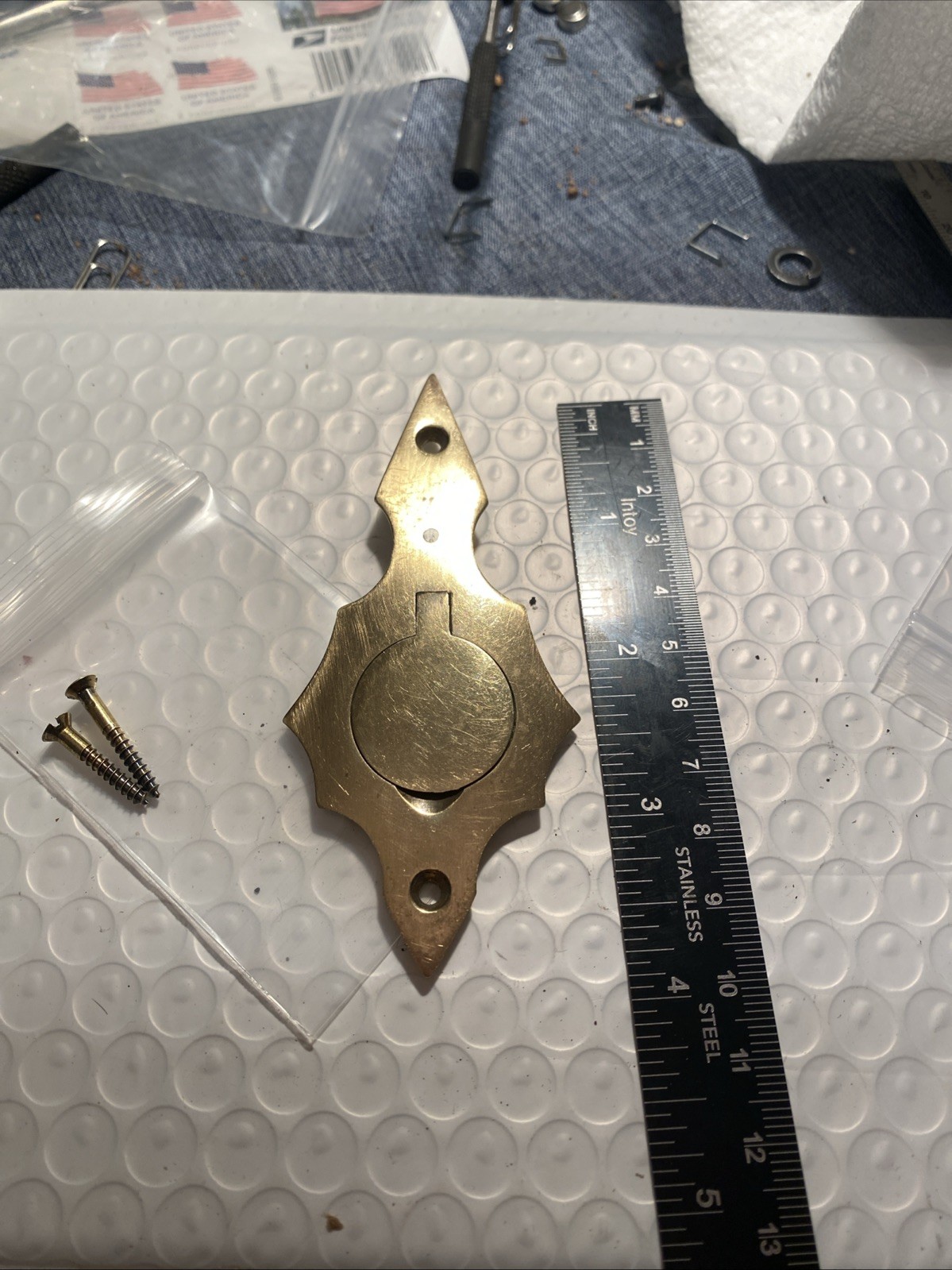 Brass Patch box For Muzzleloader