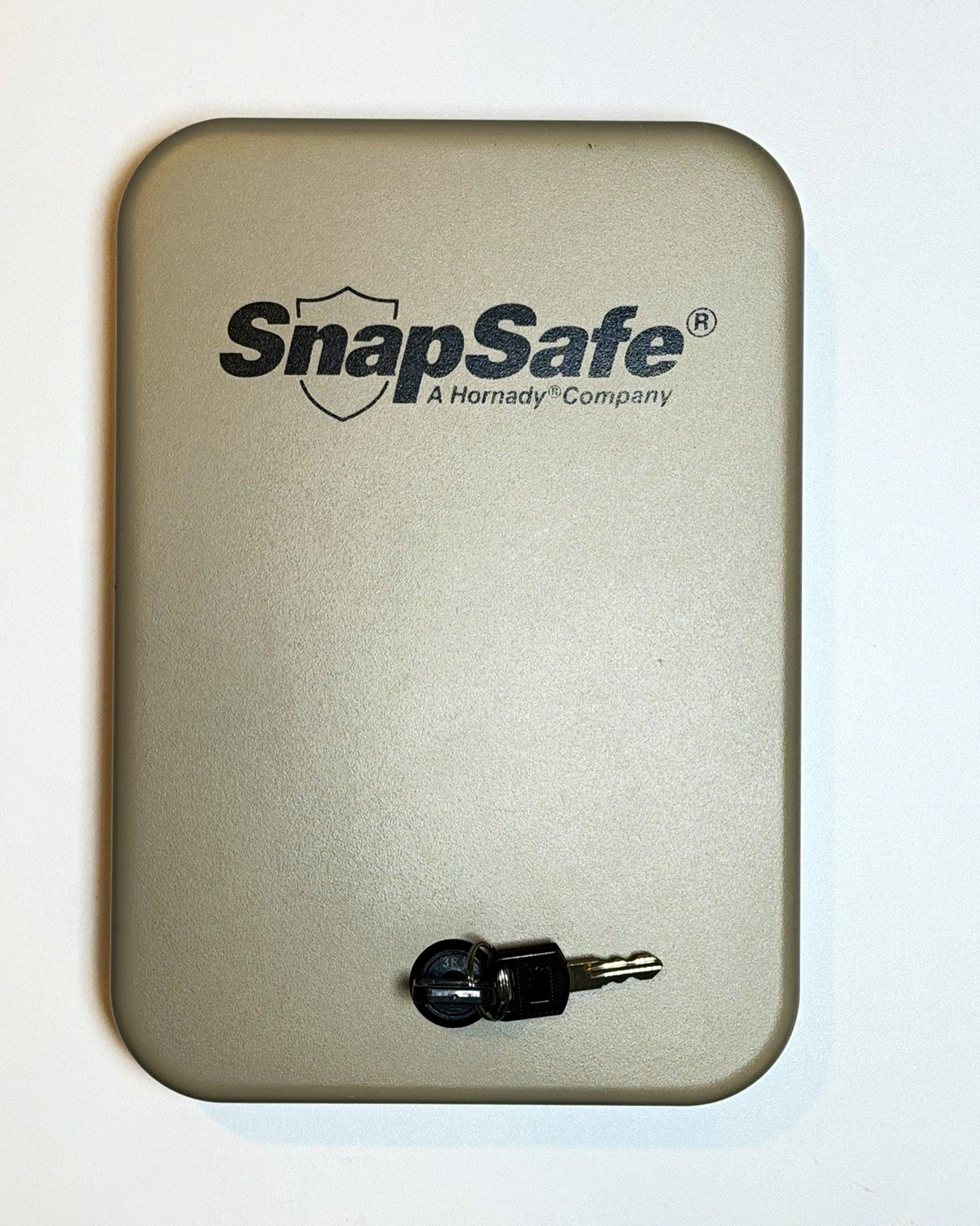 SnapSafe Portable Key Lock Metal Gun Safe Lockbox Case Gray Small
