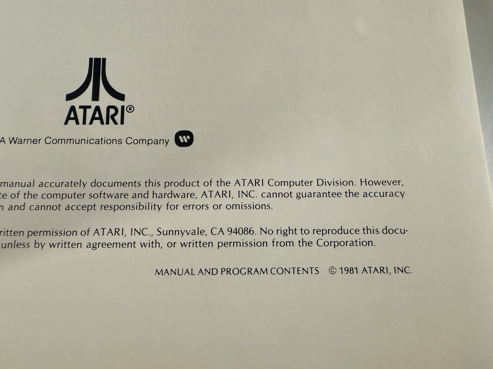 Atari 400/800 Invitation to Programming 2 Basic Computer Reference Manual Binder