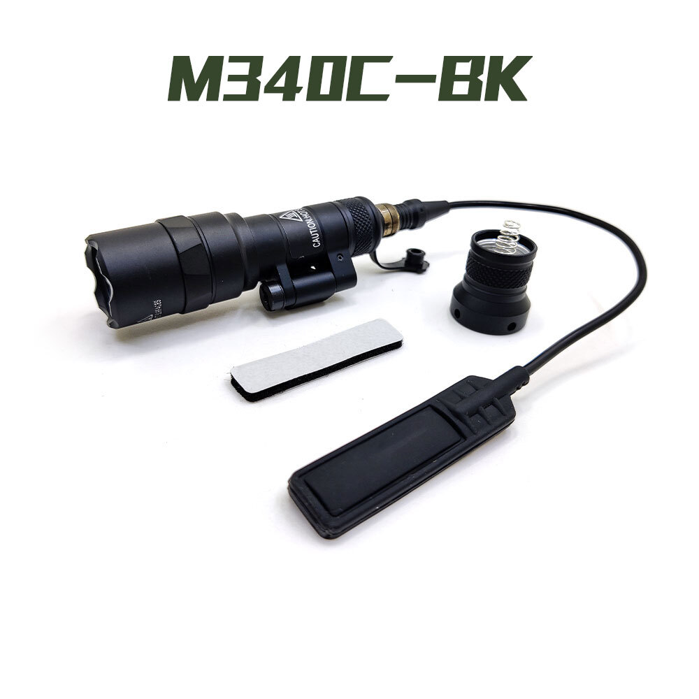 M340C Flashlight White Weaponlight Torch w/Mlok Light Offset Mount Fit 20mm Rail