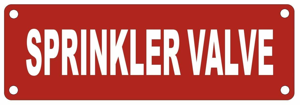Sprinkler Valve Sign (RED Reflective, Aluminium 2X6)-REF24-1027