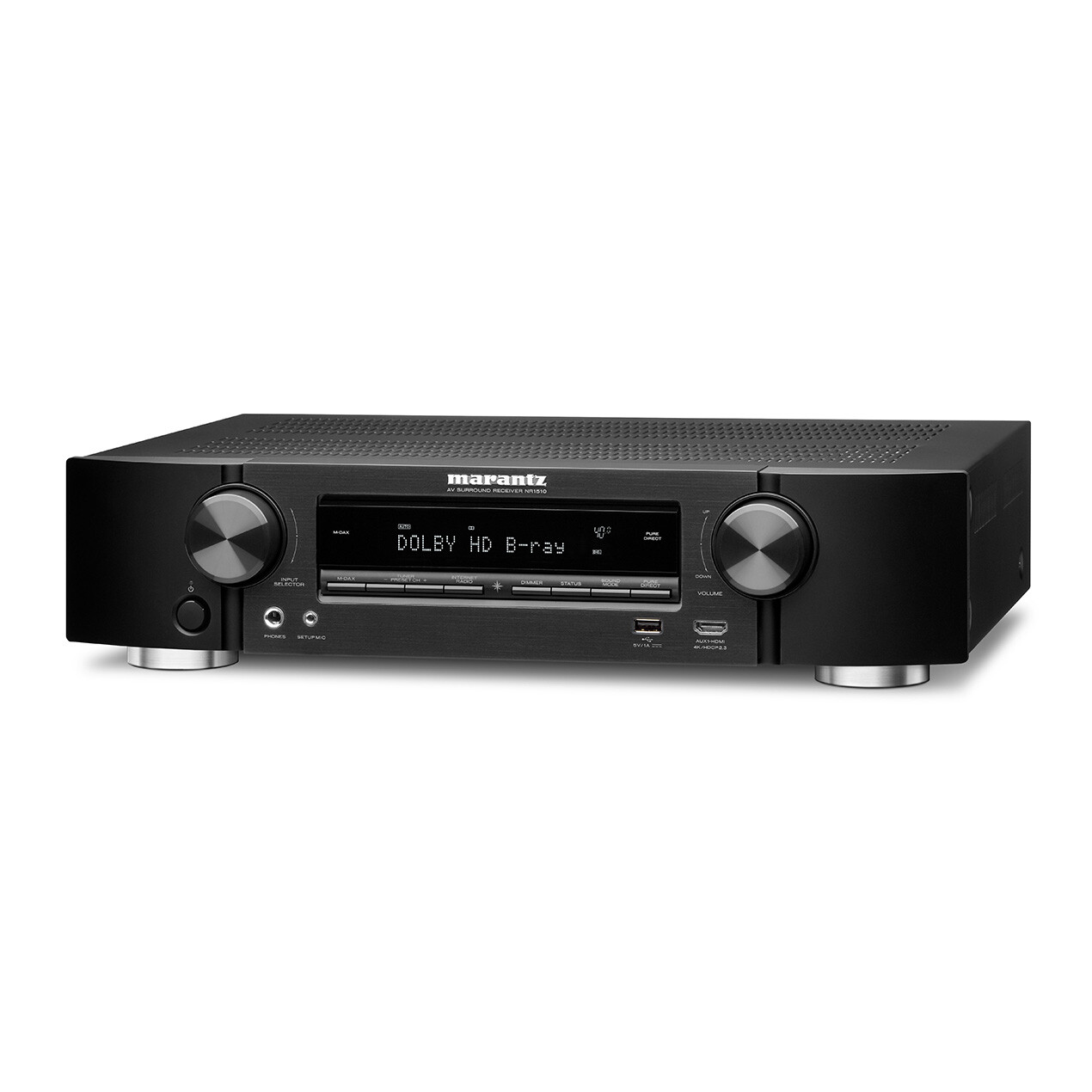Marantz NR1510 Slim 5.2 Channel Home Theater Receiver Bluetooth and HEOS Black