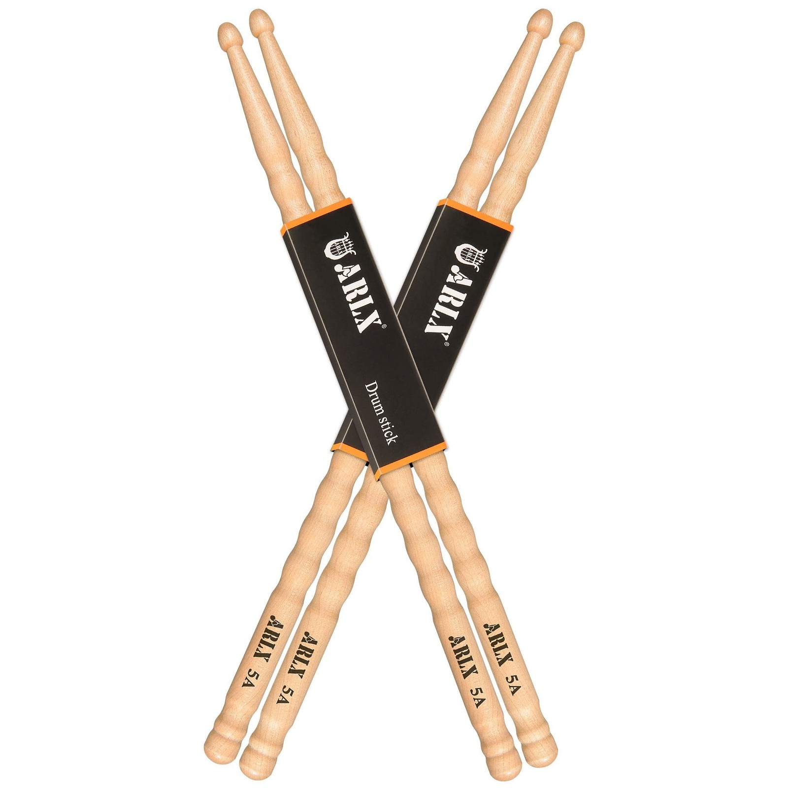 Drum Sticks 2 Pair Maple Wood Drumsticks Non-slip Wave Design for Drums