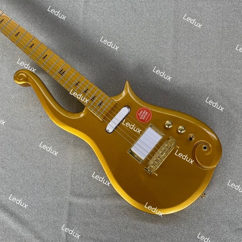 Ledux Prince Solid Electric Guitar Stainless Rounded Fret Edge Gold　Hardware