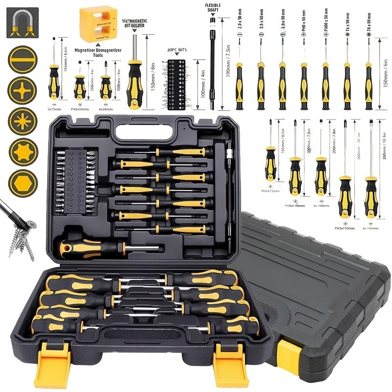 43 pcs magnetic screwdriver set with magnetizing and demagnetizing tools - inter