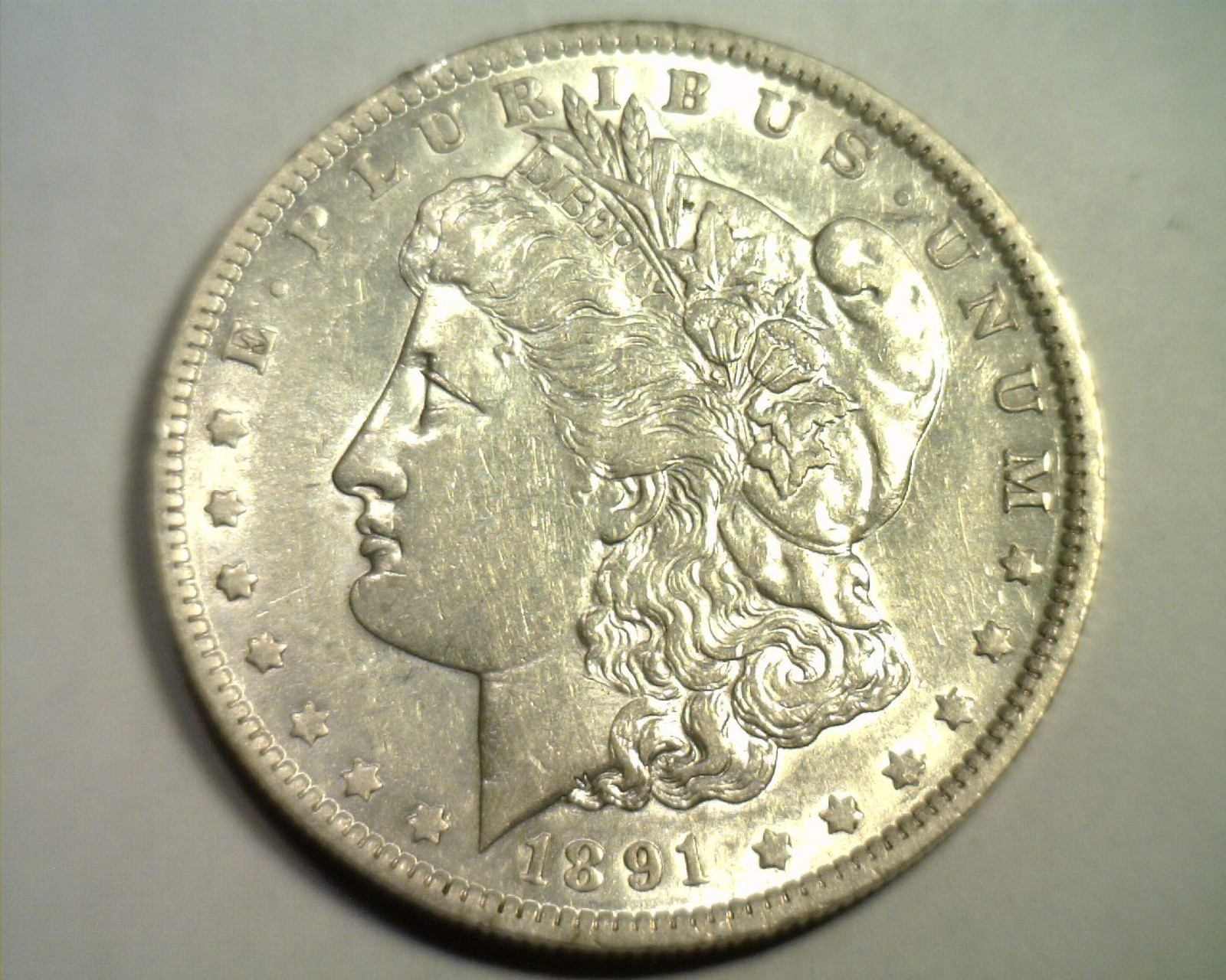 1891-O MORGAN SILVER DOLLAR CHOICE ABOUT UNCIRCULATED CH. AU NICE ORIGINAL COIN