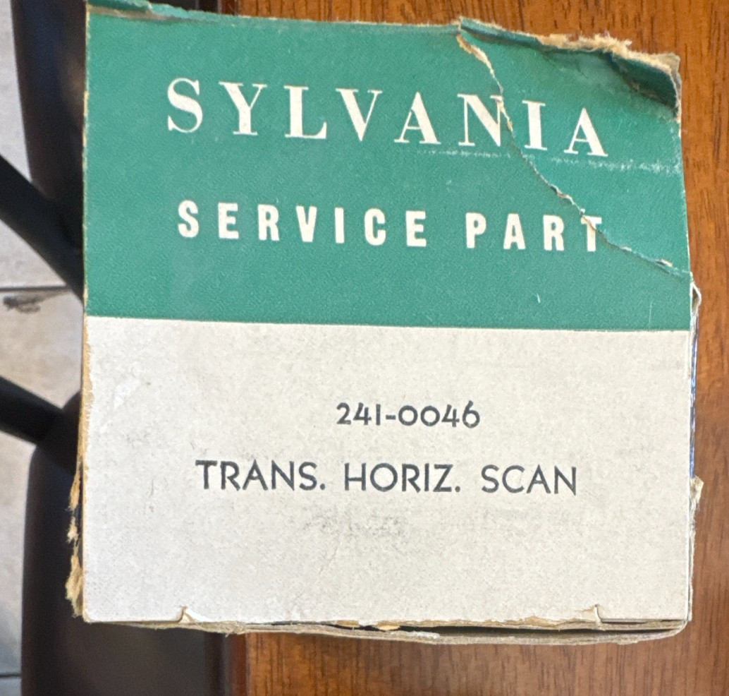 Sylvania 241-0046 Horizontal Scan Transformer TV horizontal deflection servic...